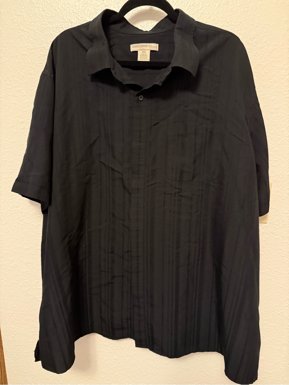 Passport Island Passport Navy Short Sleeve‎ Button Shirt